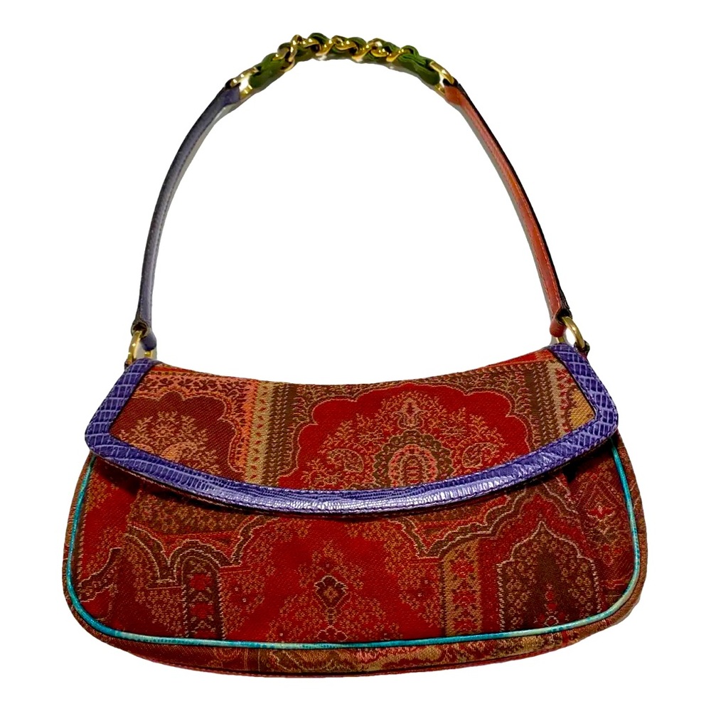 Etro Paisley Jacquard Cloth Mulitcolored Shoulder 90s VTG Handbag